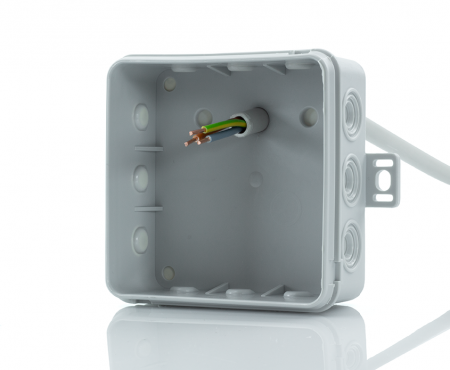 Doza ramificatie 134x89x40mm , cutie de jonctiune PE cu urechi de prindere 650 ° C IP55 [9]