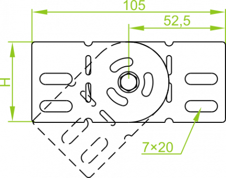 Eclisa ajustabila conector legatura articulata pentru canal cablu metalic cu inaltime 60mm [4]