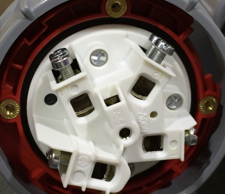 Fisa stecher 4 poli 3P+E 63A montaj pe cablu 6h 380V IP67 trifazic CEE mobil [3]