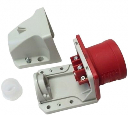 Fisa stecher 4 poli 3P+PE 32A 6h 380V IP44 trifazic CEE montaj aplicat [4]