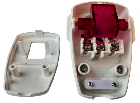 Fisa stecher alb unghiular cu intrerupator iluminat 230V 16A max. 1,5 mm² [9]