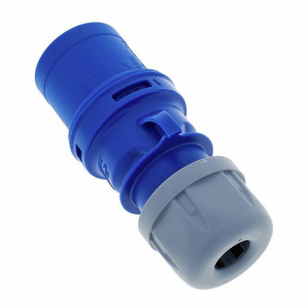 Fisa stecher monofazic CEE 3 poli 2P+PE 16A 6h albastru 230V IP44 mobila cu montaj pe cablu [4]