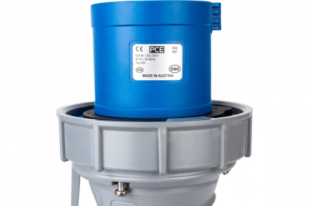Fisa stecher pe cablu 3 poli 63A 1P+N+PE drept 230V albastru IP67 6h CEE 257x114mm [3]