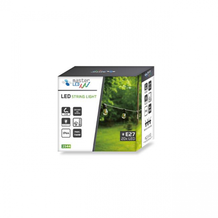 Ghirlanda 20 metri cu 40 becuri led E27 1W pentru exterior, cablu cauciuc IP44 [3]