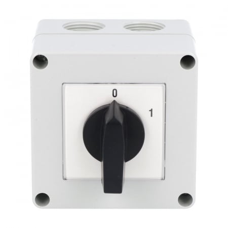 Intrerupator 20A 4kw 0-1 ON-OFF 3 poli IP65 cu came industrial aplicat casetat [1]