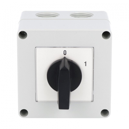 Intrerupator 25A 7.5kw 0-1 ON-OFF 3 poli IP65 cu came industrial aplicat casetat [1]