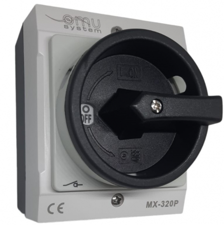 Intrerupatoare pentru tablouri electrice - Intrerupator 3 poli 20A 4kw IP65 cu carcasă pornit/oprit 400V blocabil