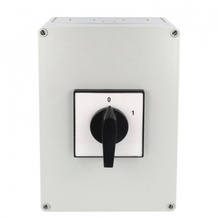 Intrerupator 125A 37kw 0-1 ON-OFF 3 poli IP65 254x180mm cu came industrial aplicat casetat [1]