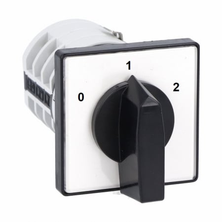 Intrerupatoare pentru tablouri electrice - Comutator Dahlander 12A 4kW 3 poli 0-1-2 industrial cu came PACO rotativ IP40