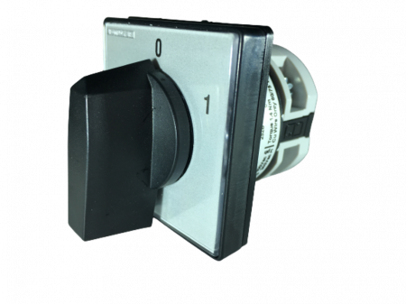 Intrerupatoare pentru tablouri electrice - Intrerupator 12A 4kw 0-1 ON-OFF 3 poli IP40 industrial incastrabil cu came PACO pentru tablouri