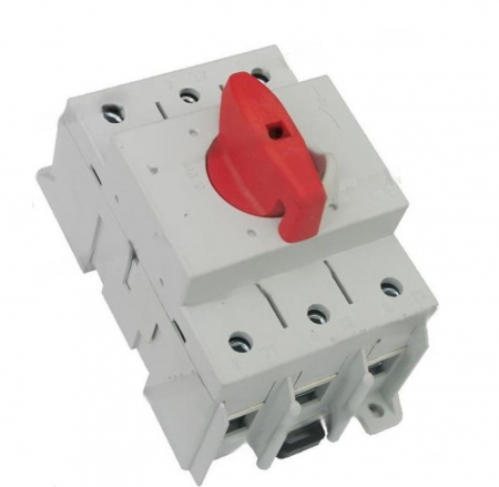 Aparataj tablouri electrice - Intrerupator modular rotativ 3 poli 125A 0-1 ON-OFF IP20 montaj pe sina sau cu suruburi