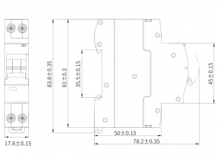 Intrerupator RCBO 6A curba B 30mA tip A automat cu protectie diferentiala 1 modul 1P+N 6kA IP20 [1]