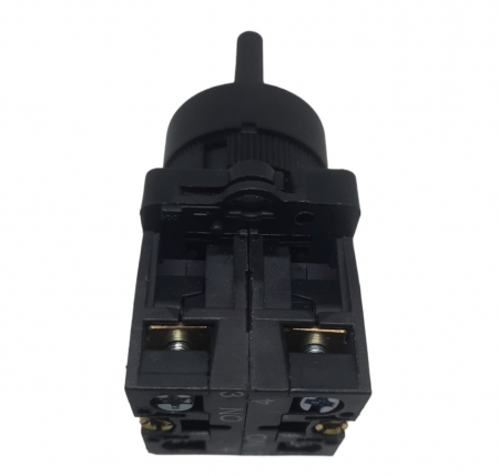 Intrerupator rotativ buton 3 pozitii 1-0-2 6A incastrabil pentru tablouri cu 2 contacte normal deschise NO [3]