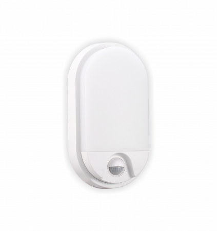 Aplice si plafoniere - Lampă de exterior 15W 1100lm 4000K albă, ovală cu senzor de miscare lumină naturală 230V IP54