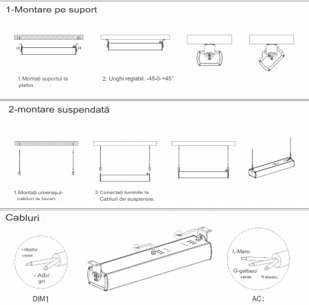 Lampă industrială 200W 190lm/W 38000 lm 4000K Low Bay led (Instalare până la 6 metri înălţime) 1216x142mm IP65 [5]