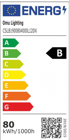 Lampă industrială 80W 190lm/W 15200lm 4000K Low Bay led (Instalare până la 6 metri înălţime) 612x142mm IP65 [1]