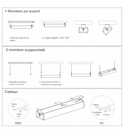 Lampă industrială 80W 190lm/W 15200lm 4000K Low Bay led (Instalare până la 6 metri înălţime) 612x142mm IP65 [3]
