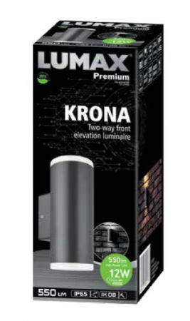 Lampa LED LUMAX bidimensionala 2x6W rotunda 560lm 4000K IP65 A+ [2]