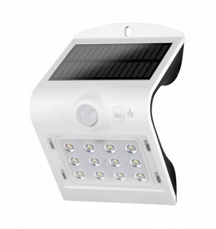 Lampă solară LED BUTTERFLY 1.5W 220lm 4000K albă de perete IP65 detectare 90° la maxim 6 metri [8]