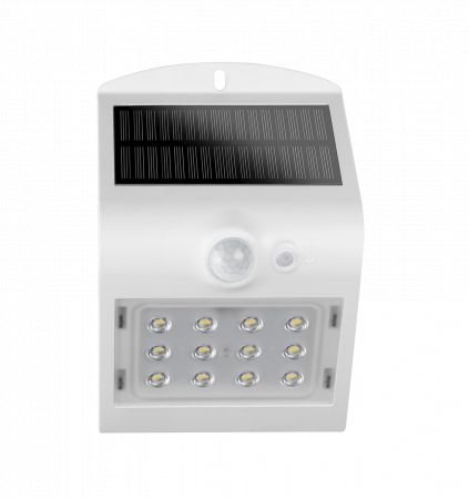 Lampă solară LED BUTTERFLY 1.5W 220lm 4000K albă de perete IP65 detectare 90° la maxim 6 metri [11]
