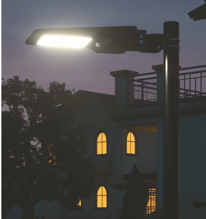 Lampă stradală solară 40W 6000lm 4000K lumina naturală / neutră corp iluminat culoare neagră cu senzor de mişcare IP65 [3]