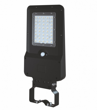 Stradale - Lampă stradală solară 40W 6000lm 4000K lumina naturală / neutră corp iluminat culoare neagră cu senzor de mişcare IP65