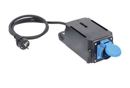Prelungitoare casnice - Limitator de curent la pornire 230V 16A cablu cauciucat 1.5m H07RN-F 3G1.5 IP44 pentru reducerea varfurilor de curent la pornire