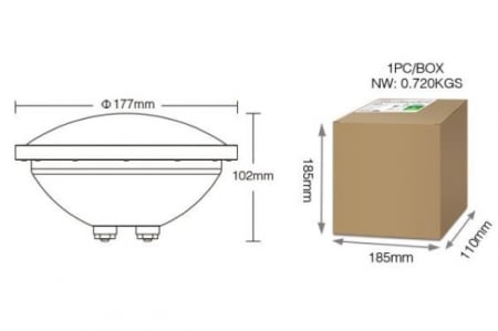 Lumină pentru piscină Mi-Light MiBoxer LED pentru sistem LoRa 433MHz 27W PAR56 IP68 RGB+CCT PW01 spot subacvatic [4]