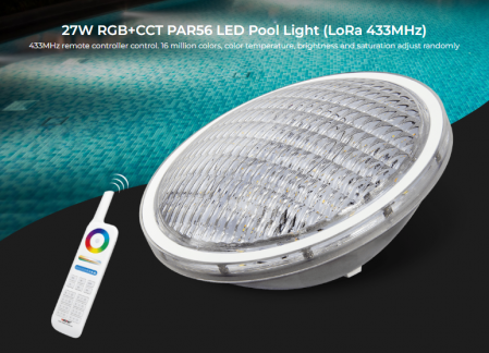Lumină pentru piscină Mi-Light MiBoxer LED pentru sistem LoRa 433MHz 27W PAR56 IP68 RGB+CCT PW01 spot subacvatic [3]