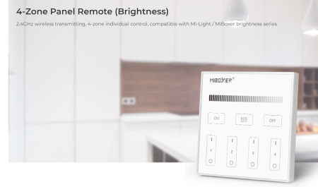 Mi-Light MiBoxer Group Control grup LED (4 zone) intensitate lumina control zone telecomandă albă T1 [3]