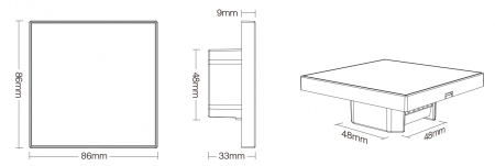 Mi-Light MiBoxer Group Control grup LED (4 zone) intensitate lumina control zone telecomandă albă T1 [2]