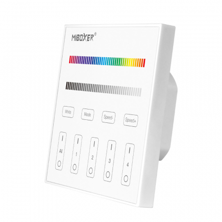 Banda led si accesorii - Mi-Light MiBoxer Group Control grup LED (zonă) luminozitate telecomandă de perete+ controler RGBW T3 86x86mm