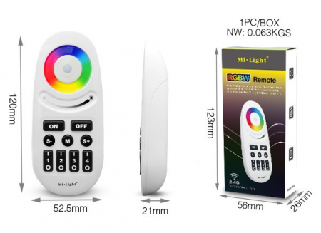 Mi-Light MiBoxer Group Control RGBW grup LED (4 zone) buton telecomandă FUT095 [5]
