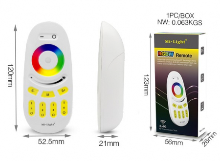 Mi-Light MiBoxer Group Control RGBW grup LED (4 zone) control zone telecomandă neagră FUT096B [3]
