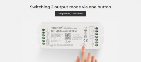 Mi-Light MiBoxer Group Controler zonă de control 2 în 1 DIM+CCT FUT035P+ emițător de semnal LED [5]