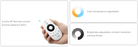 Mi-Light MiBoxer Group Controler zonă de control 2 în 1 DIM+CCT FUT035P+ emițător de semnal LED [4]