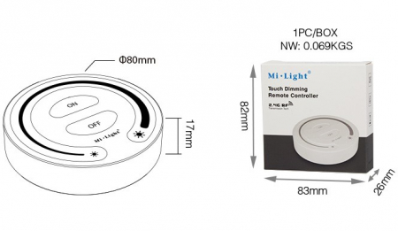 Mi-Light MiBoxer negru-touch dimmer variator telecomandă DIM FUT087 [3]