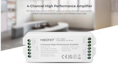Mi-Light MiBoxer PA4 Group Control Amplificator de semnal LED 4 canale [5]