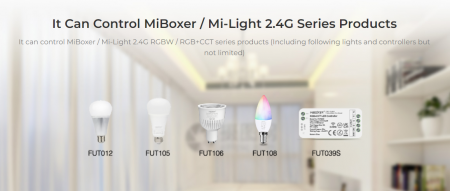 Mi-Light miboxer S2W Telecomandă curcubeu cu 4 zone luminozitate, culoare, control temperatură RGB+CCT culoare albă [7]