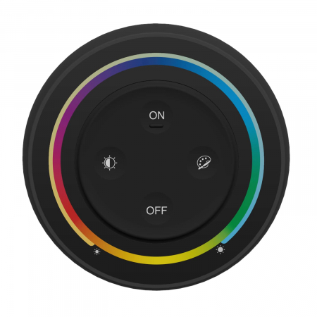 Mi-Light miboxer S2B Telecomandă curcubeu cu 4 zone luminozitate, culoare, control temperatură RGB+CCT culoare negru [1]
