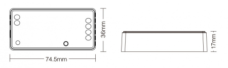 MiBoxer Group Control, Controler LED 2 în 1 Controler zonă grup LED 2.4GHz FUT035S+ 12-24V 12A CCT și pentru bandă LED Controler de bandă LED 2 în 1 RF (2.4GHz) [2]