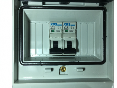 Panou electric din plastic echipat cu 2 prize monofazice schuko 16A 210x110x112mm IP44 organizare de santier fara legaturi ( fara fire) [2]
