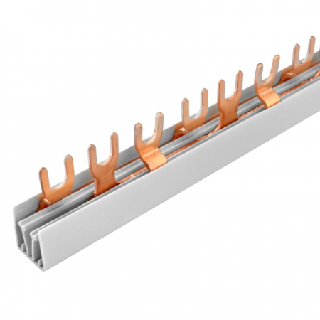 Pieptene busbar tip furca 3 poli 12 module(4x3 module) 63A 210mm 10mm² pentru conexiuni in sigurante [1]