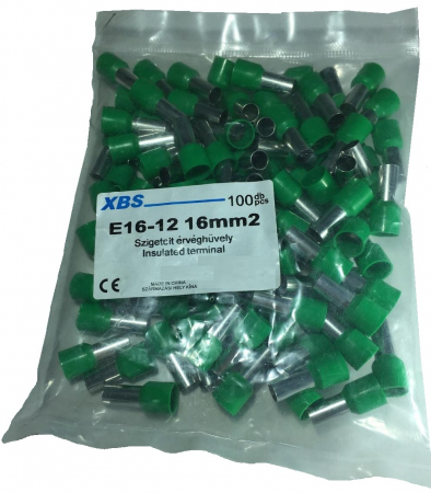 Pini tubulari izolati terminali 16mm²  verzi set 100 bucati [2]