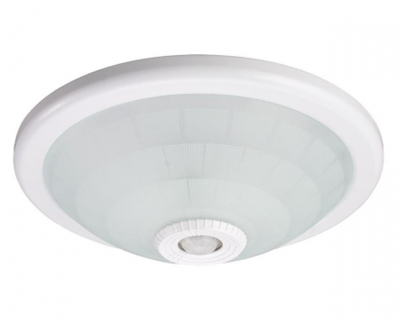 Aplice si plafoniere - Plafonieră cu senzor de miscare 2xE27 300x97mm, max. 2x40W, max 6m, 360° 10s-3min IP20, garantie 3 ani