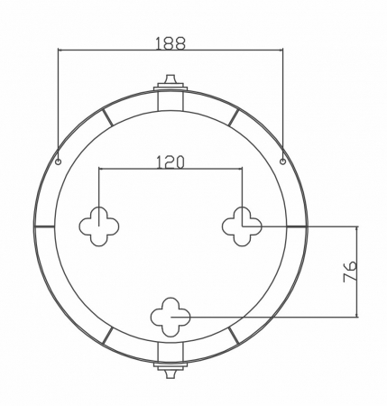 Plafoniera rotunda cu abajur din sticla 232x100mm E27 uzinala, maxim 100W IK06 IP44 cu montaj pe tavan sau perete,badt 3 ani garantie [3]