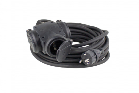 Prelungitoare casnice - Prelungitor cu 3 prize cablu 0.3m H07RN-F 3G1,5 230V 16A max. 3500W IP44