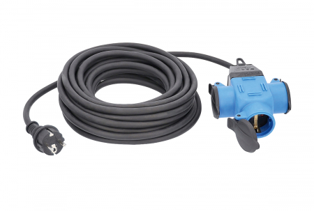 Prelungitoare casnice - Prelungitor cu 3 prize cablu 4.5m H07RN-F 3G1,5 230V 16A max. 3500W IP44