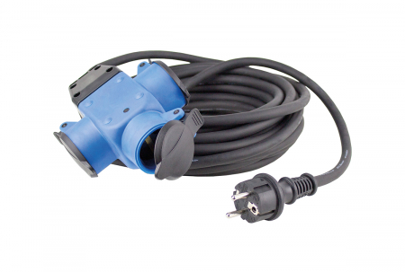 Prelungitor cu 3 prize cablu 4.5m H07RN-F 3G1,5 230V 16A max. 3500W IP44 [1]