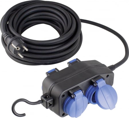 Prelungitoare - Prelungitor cu 4 prize cablu 5m H07RN-F 3G1,5 230V 16A max. 3500W IP44
